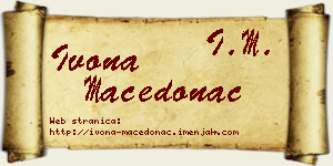 Ivona Macedonac vizit kartica